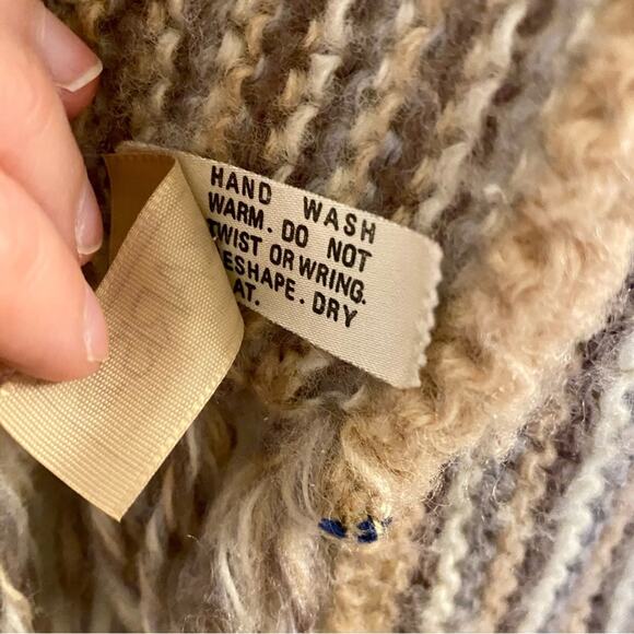 Aris Tan Striped Knit Tassel Scarf Unisex Womens One Size - Picture 8 of 13